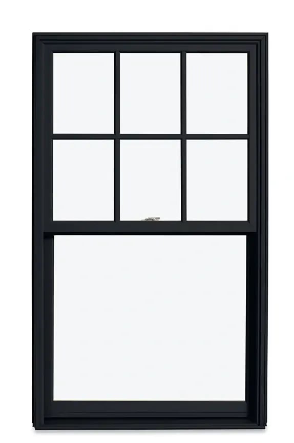 black-double-hung-window