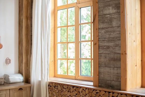 wood casement window