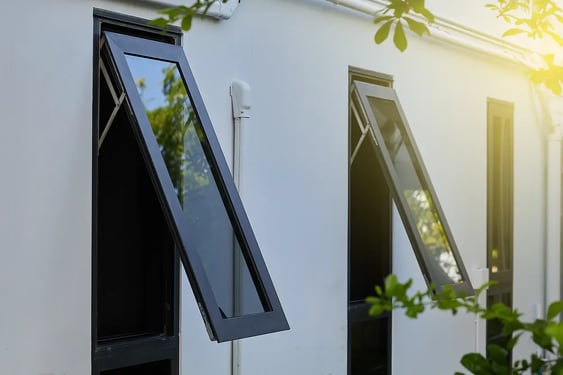 black awning window